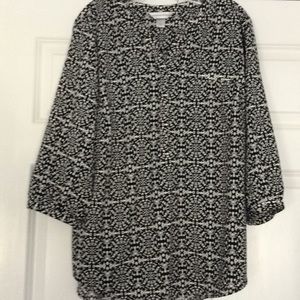 Black and white Christopher and Banks blouse